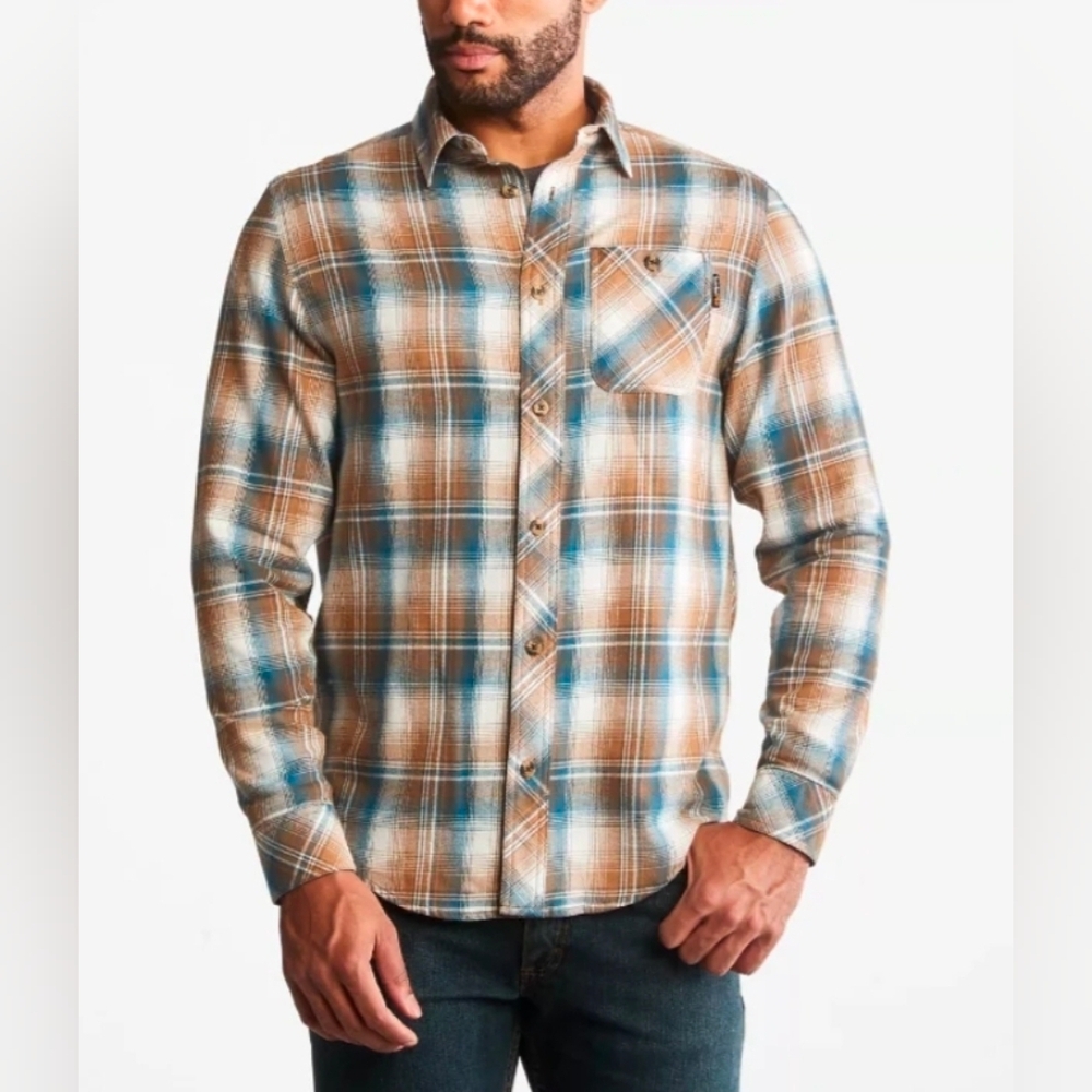 TIMBERLAND PRO WOODFORT MID-WEIGHT FLANNEL WORK SHIRT LARGE